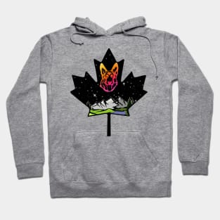 Canadian Maple Leaf German Shepherd - Pink/Orange Hoodie